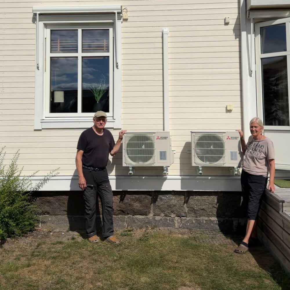 Kundinstallation - värmepump installerad av MH Värmepumpar i Luleå